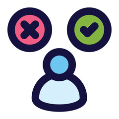 decision icon for illustration