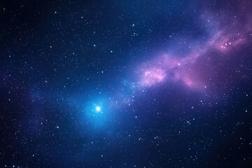 Naklejka premium A vibrant abstract cosmos background featuring a nebula and distant galaxies, showcasing the beauty of space. 