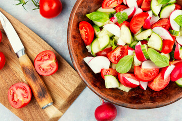 Summer simple vegetable salad.