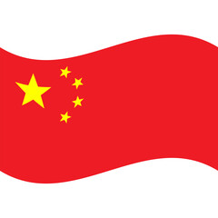 Made in China, Chinese Quality, China Flag , Chinese Product Emblem. Vector Flat Icon Label