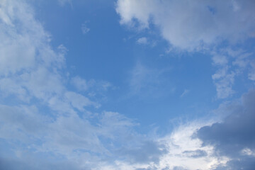 
Blue sky and white clouds.
