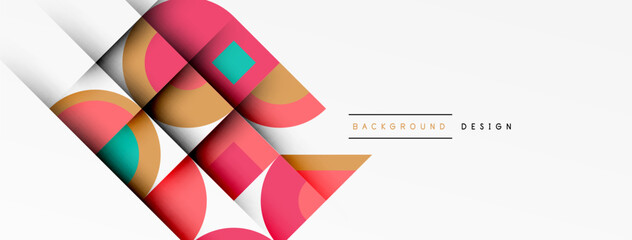 Modern geometrical abstract background - circles. Business or technology presentation design