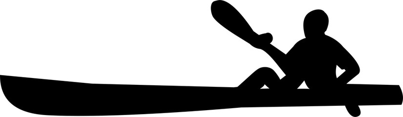  Canoe boat rower silhouette water sport adventure © Patsiri