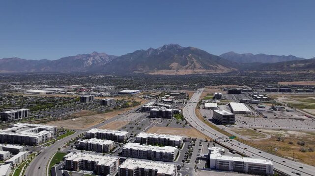 Bangerter Highway Freeway in Draper, Salt Lake City County, Utah, Aerial