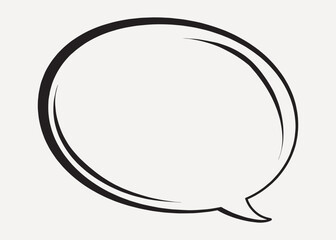 Simple black speech bubble illustration