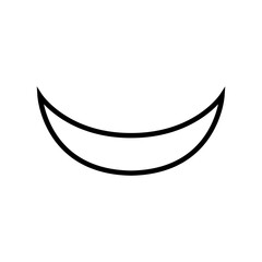 Smile icon vector. Evil smile illustration sign. Smile for pumpkin symbol or logo.