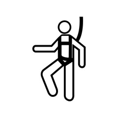 ISO mandatory safety signs_safety harness must be worn symbol only	
