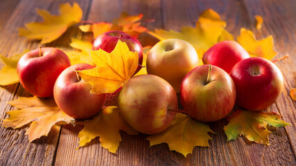 autumn still life with apples