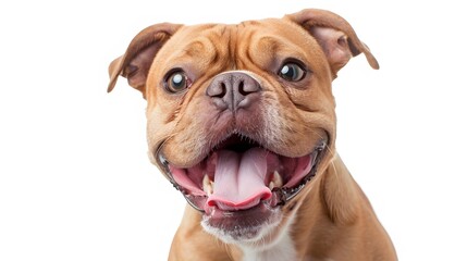 Obraz premium Funny dog isolated on white. 