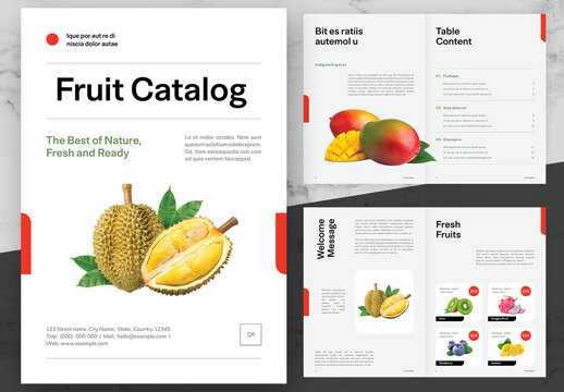 Orange and White Fruit Catalog