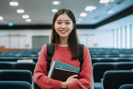 As college students of different races prepare to go to class for the new semester, the overall picture conveys a sense of confidence and youthful exuberance.