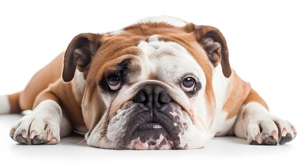 Obraz premium Funny dog isolated on white. 