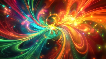 A vibrant swirl of colors and light, creating a dynamic abstract design.