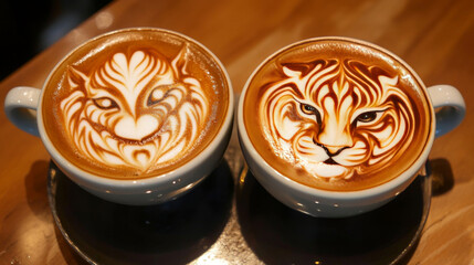 Latte art is the skill of making designs on top of coffee drinks using steamed milk.