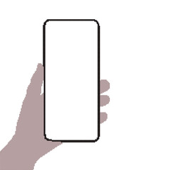 Cross-Stitch Hand Holding Smartphone