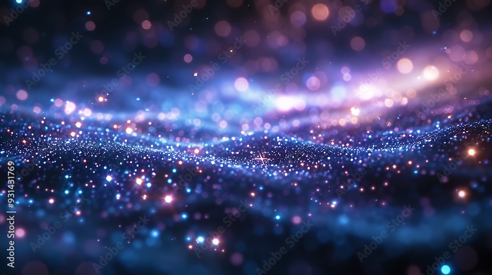 Aufkleber Myriads of twinkling stars in celestial cosmos : Generative AI