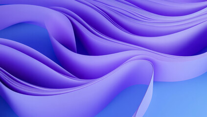 Fototapeta premium Abstract purple waves on blue background.