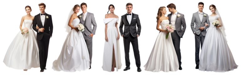 Diverse people full body png cut out element set