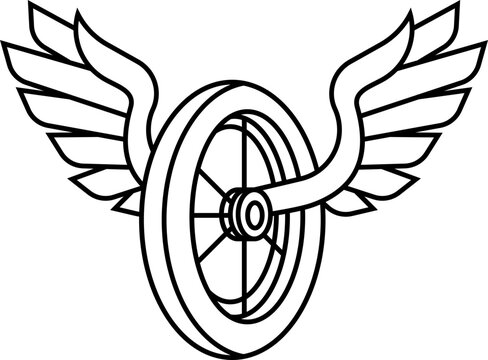 recommend clip art: Mechanical Winged Piston Engine Illustration