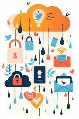 Protecting Your Digital Life A Playful Illustration of Data Security and Privacy in the Cloud Era.