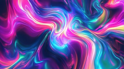 Obraz premium A vibrant, abstract swirl of colors creating a dynamic, fluid visual effect.