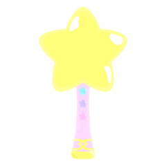 変身！魔法少女なボタン付きスターステッキ⭐︎PNG