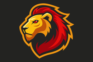 Lion Game Sticker Logo