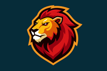 Lion Game Sticker Logo