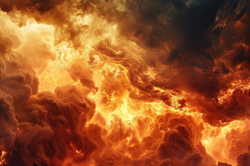 Generative ai on theme of scary huge hurricane fire tornado, apocalyptic dramatic background