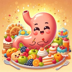 Obraz premium Stomach's Sweet Feast
