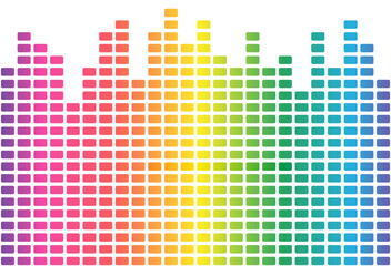 Colorful gradient music equalizer. Vector illustration