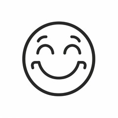 Obraz premium Happy smiley face or emoticon line art icon