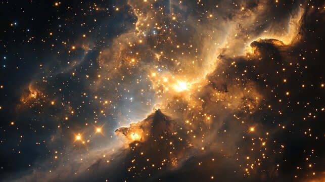 A serene view of a distant star cluster with tightly packed stars glowing brightly.