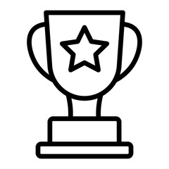 Trophy Vector Line Icon