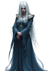 Naklejka premium Cursed Elegance of a Noblewoman , dark fantasy aesthetic, high-detail illustration, epic fantasy artwork, character concept art, rich color palette, dark and gritty style.