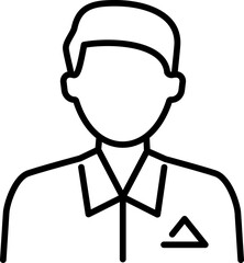 Employee icon. Men at work symbol.