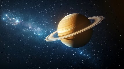 Saturn planet in space