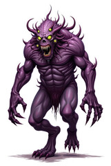 Fototapeta premium Mutant Horror in Grimdark Fantasy , dark fantasy aesthetic, high-detail illustration, epic fantasy artwork, character concept art, rich color palette, dark and gritty style.