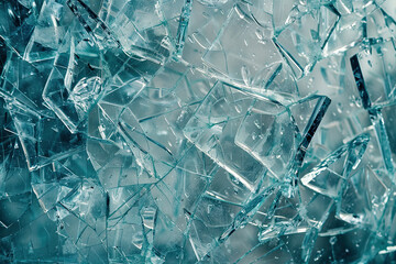 Obraz premium Generative ai on theme of beautiful texture broken glass for design natural abstract background