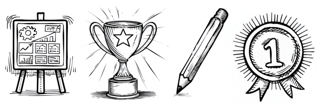 School doodles png cut out element set