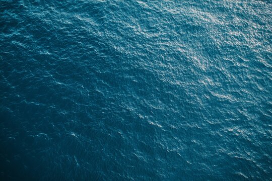 Top view of calm sea water texture background