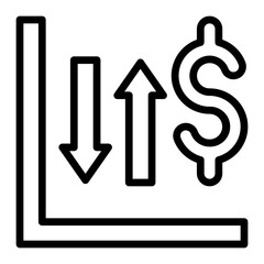 Money Flow Vector Line Icon