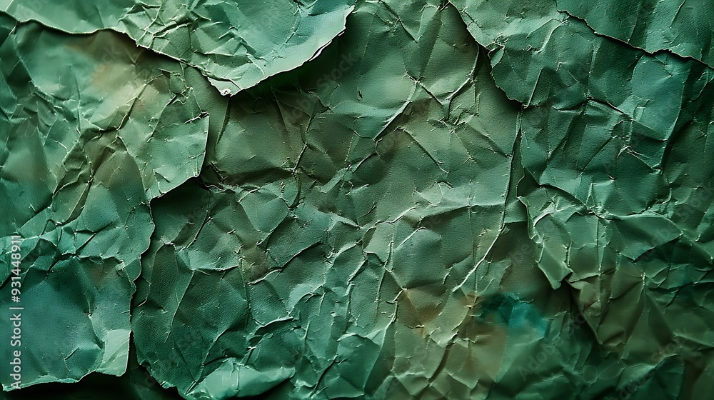 Aufkleber old paper texture green background : generative ai
