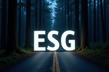 Environmental, Social, and Governance concept, ESG. Generative AI