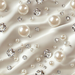 輝くパールとクリスタルパターン
