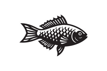  fish silhouette cut out vector design.