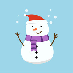 Adorable Snowman Vector Design