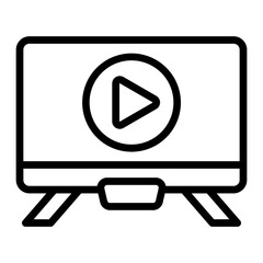 Television Vector Line Icon