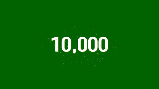 Followers Counter Quickly Increasing. 3D Animation Of User Interface With Numbers Reached Ten Thousand. Influencer's Social Media Popularity Growth. Web