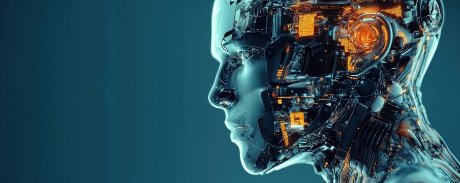 Cybernetic augmentation in cyborg technology, highlighting the enhancement of human abilities through advanced cybernetic implants